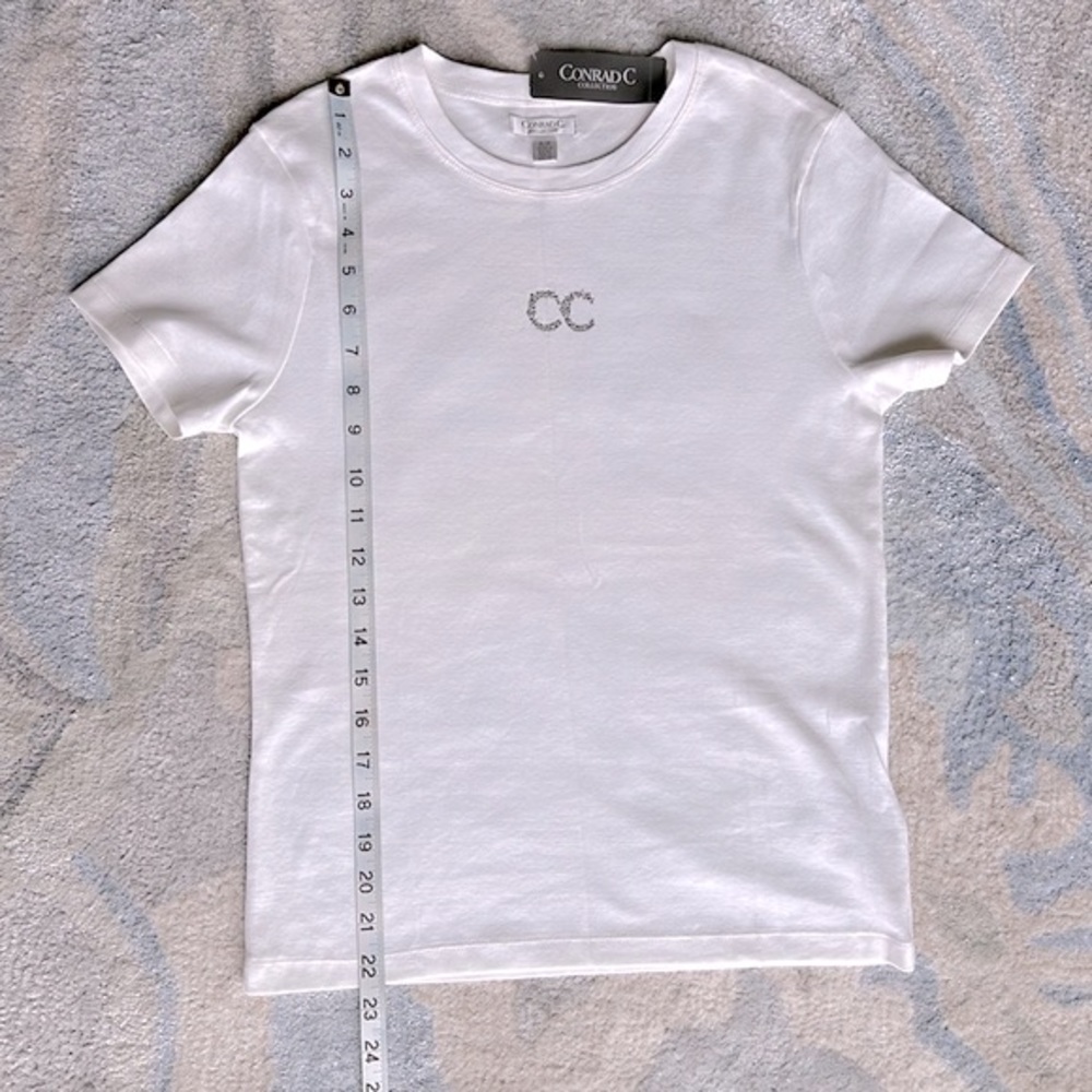 Sparkle "C" White Tee - Picture 5 of 9